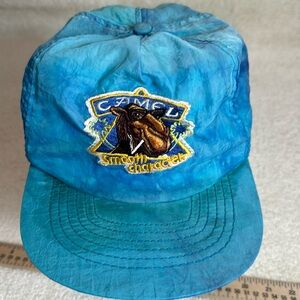 Blue Embroidered Hat